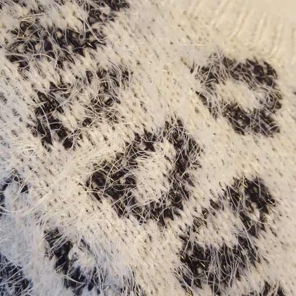 Chic Leopard-Print Boho Sweater Dress *L* - Picture 6 of 8